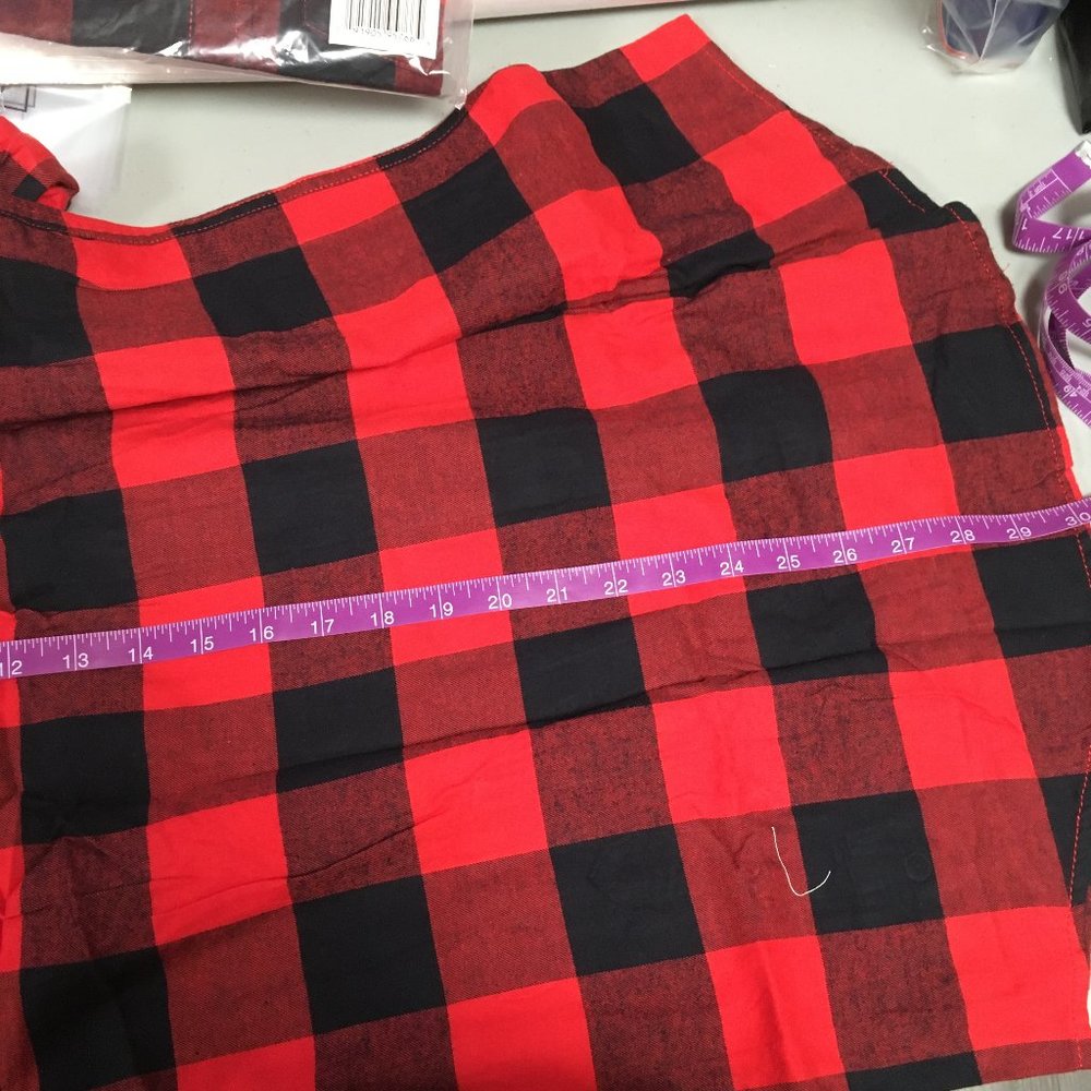 Boys Cat & Jack Long Sleeve Button Down Red & Black Plaid Shirt - XXLH (18) - Picture 8 of 8